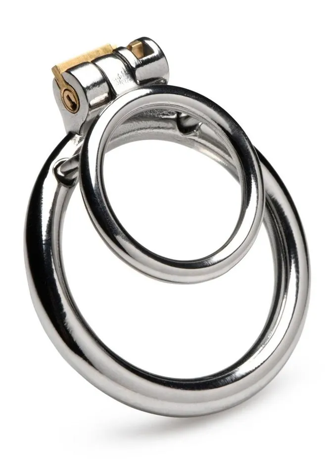 Master Series Locked Cock Stainless Steel Locking Cock and Ball Ring Master Series Male Sex Toys