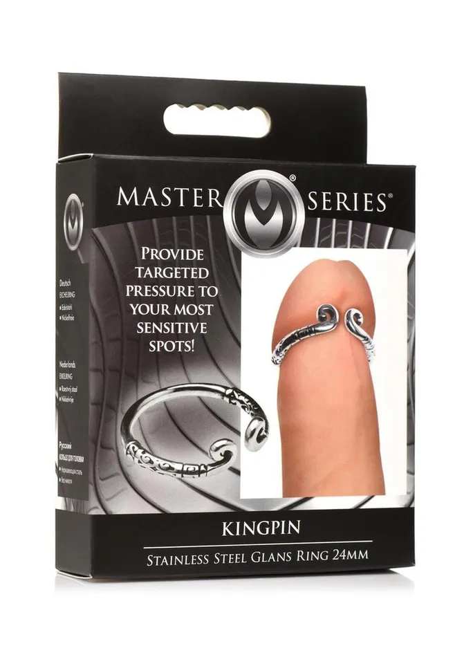 Master Series Master Series Kingpin Stainless Steel Glans Ring Male Sex Toys