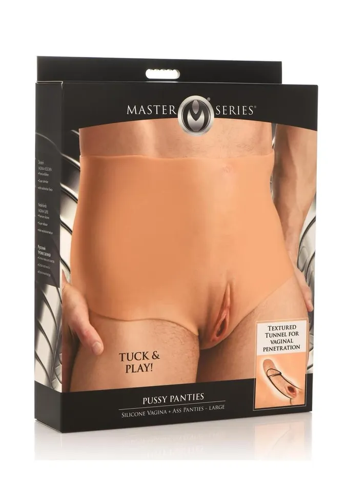 Master Series Pussy Panties Silicone Wearable VaginaAss Panties Master Series Male Sex Toys