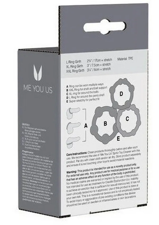 Me You Us Male Sex Toys ME YOU US Easy Squeeze Cock Ring