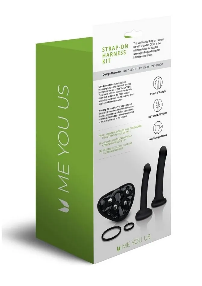 ME YOU US StrapOn Harness Kit with 6in and 8in Dildos Me You Us Female Sex Toys ME YOU US StrapOn Harness Kit with 6in and 8in Dildos Me You Us Female Sex Toys