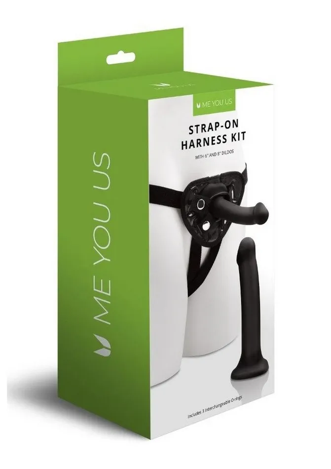 ME YOU US StrapOn Harness Kit with 6in and 8in Dildos Me You Us Female Sex Toys