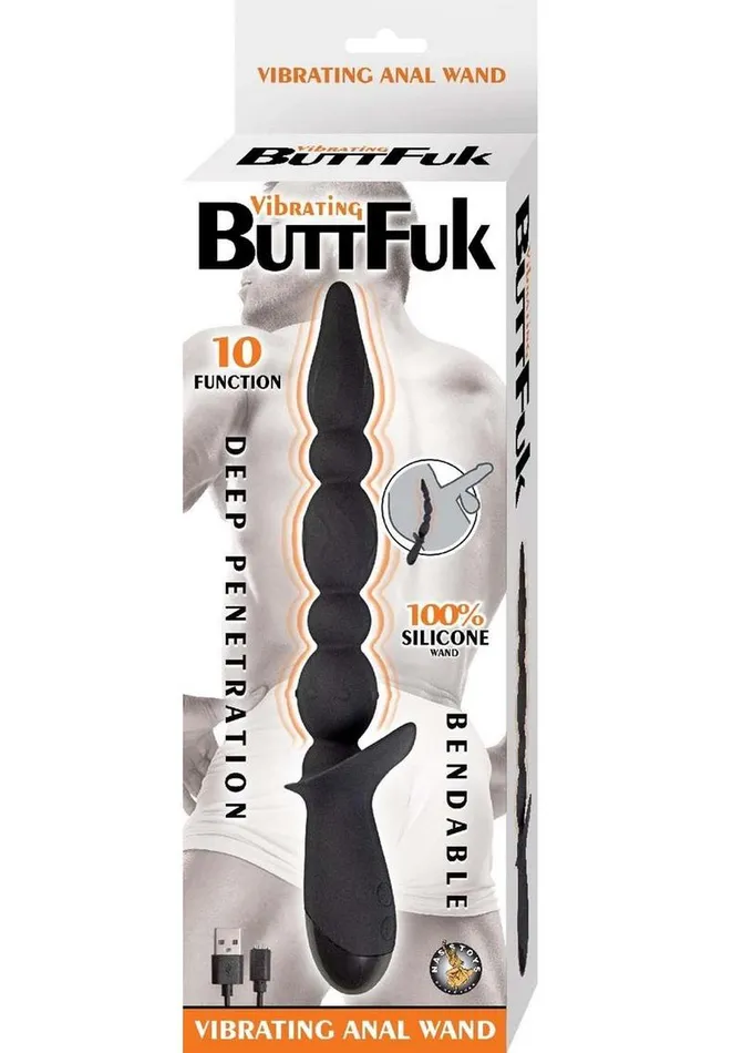 Nasstoys Vibrating Buttfuk Rechargeable Silicone Anal Wand Male Sex Toys