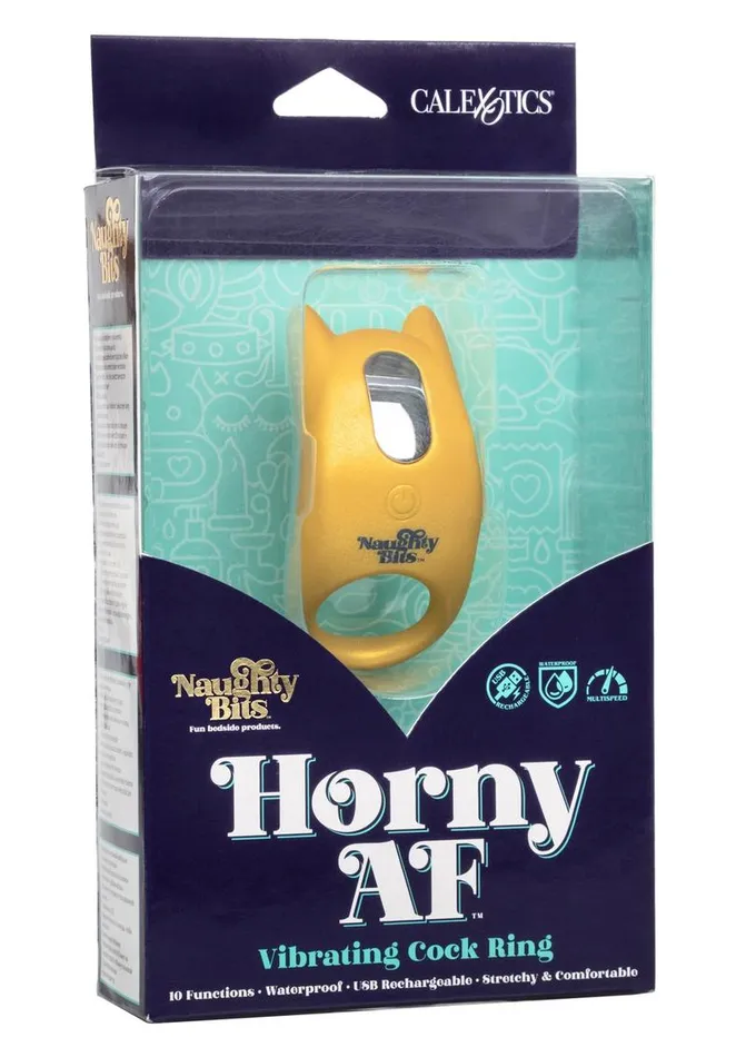 Naughty Bits Horny AF Silicone Vibrating Cock Ring Naughty Bits Couples