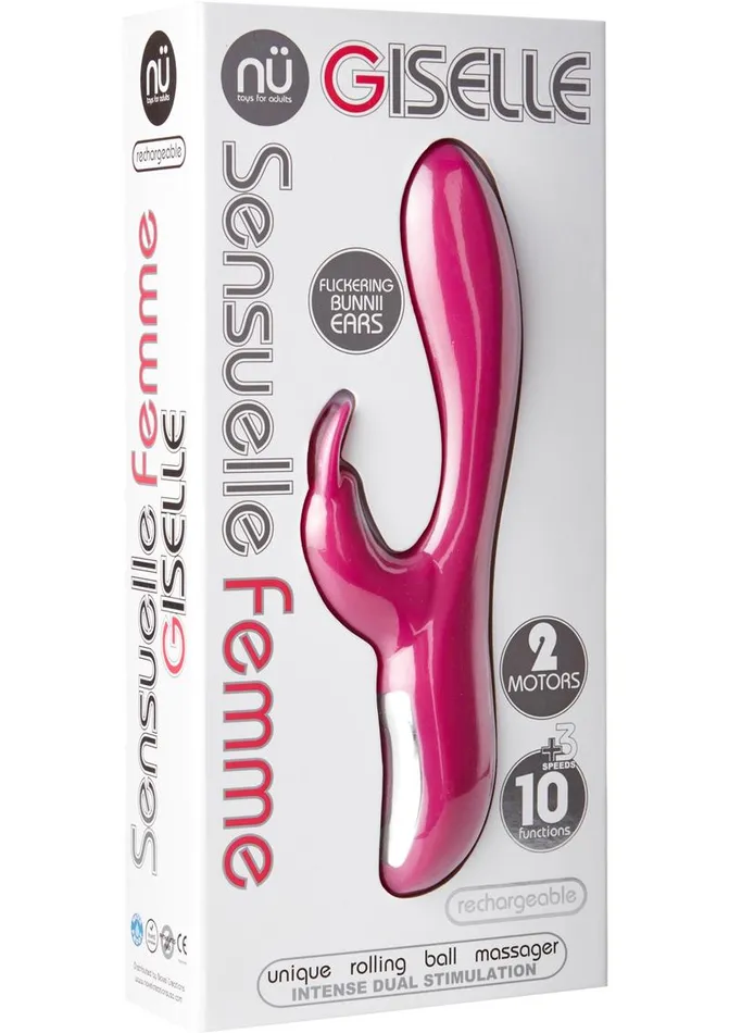 Nu Sensuelle Nu Sensuelle Giselle Rechargeable Silicone GSpot and Rabbit Vibrator Female Sex Toys Nu Sensuelle Nu Sensuelle Giselle Rechargeable Silicone GSpot and Rabbit Vibrator Female Sex Toys
