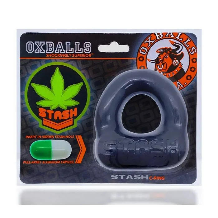 Oxballs Stash Cockring with Aluminum Capsule Insert Oxballs Male Sex Toys