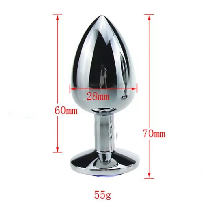 Playthings Miami Anal Metal Butt Plug Jewels bundle 3 Sizes and assorted colors
