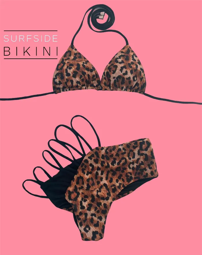 Playthings Miami Vibrators Wild Side Cheetah High Waisted Bikini