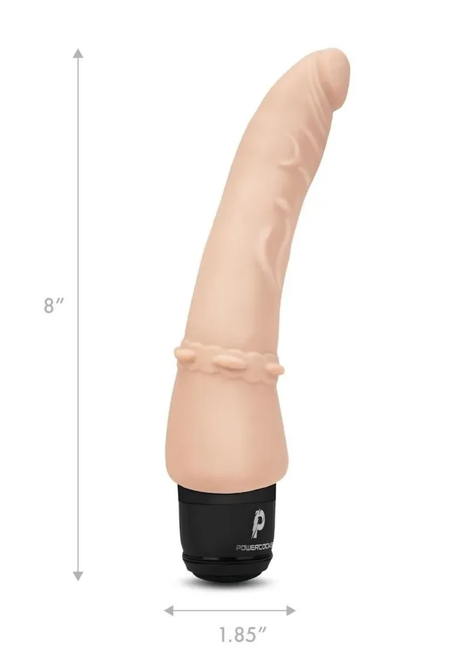 Powercocks Silicone Rechargeable Slim Anal Realistic Vibrator Powercocks Female Sex Toys