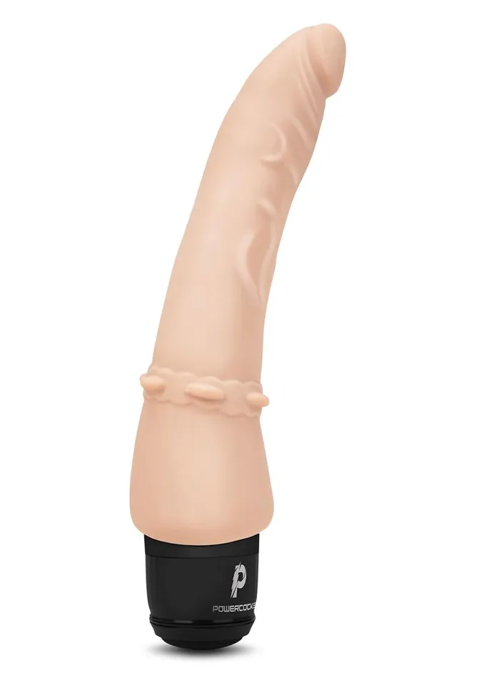 Powercocks Silicone Rechargeable Slim Anal Realistic Vibrator Powercocks Female Sex Toys