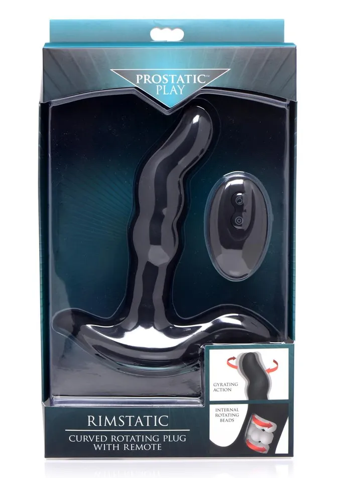 Prostatic Play Male Sex Toys Prostatic Play Curved Rotating Silicone Prostate Plug with Remote Prostatic Play Male Sex Toys Prostatic Play Curved Rotating Silicone Prostate Plug with Remote