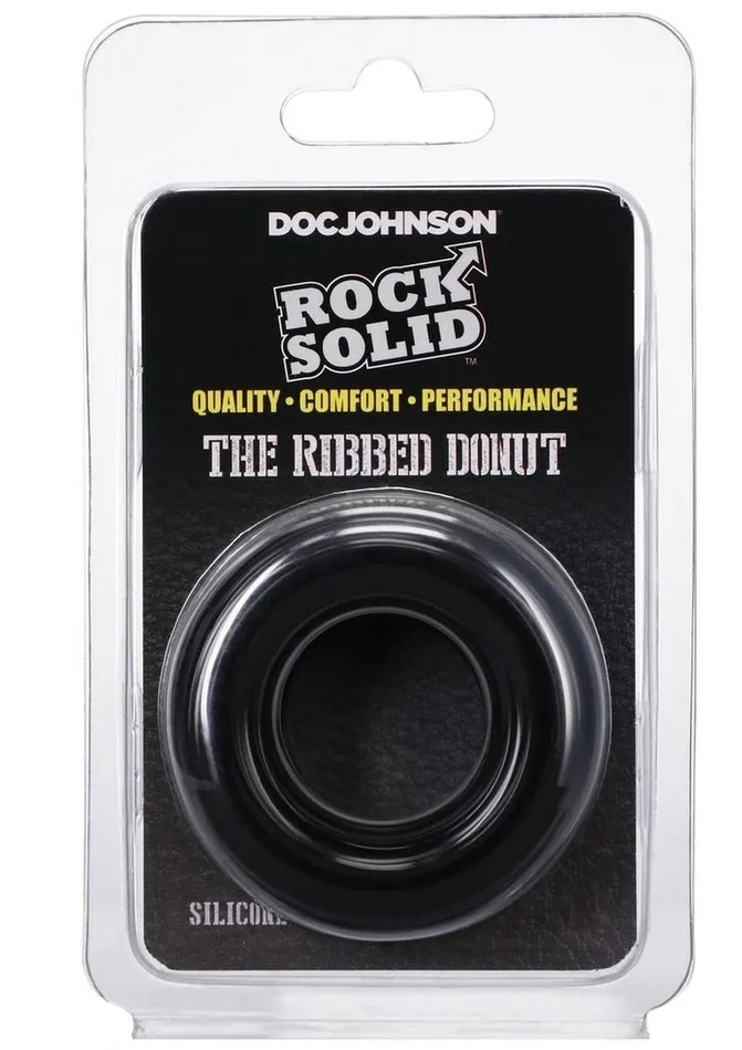 Rock Solid Male Sex Toys Rock Solid Ribbed Donut Silicone Cock Ring