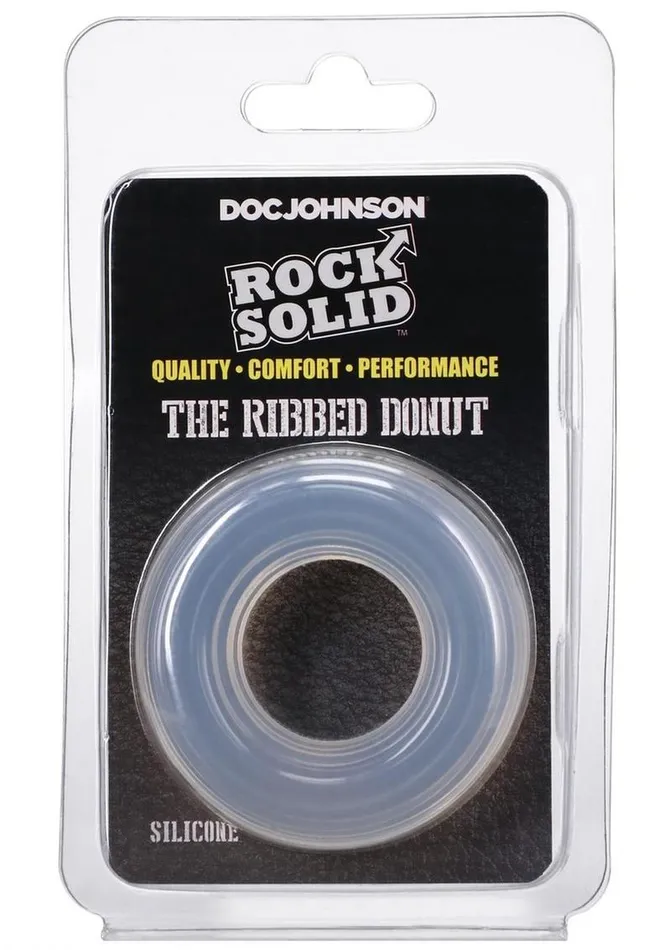Rock Solid Male Sex Toys Rock Solid Ribbed Donut Silicone Cock Ring