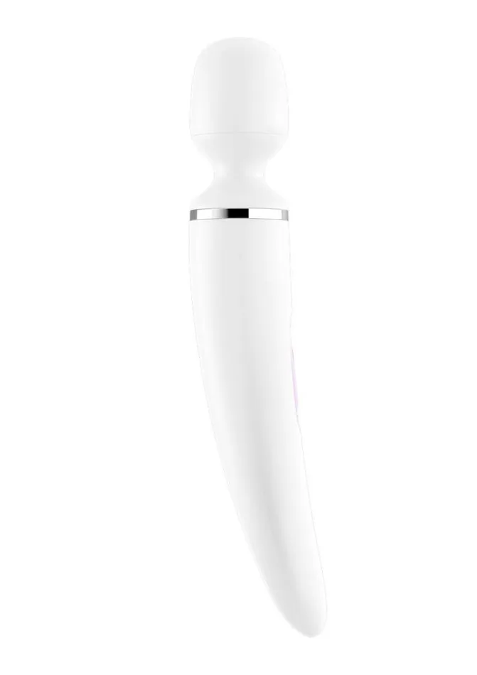 Satisfyer Vibrators Satisfyer WandEr Woman USB Rechargeable Silicone Massager 13in WhiteChrome