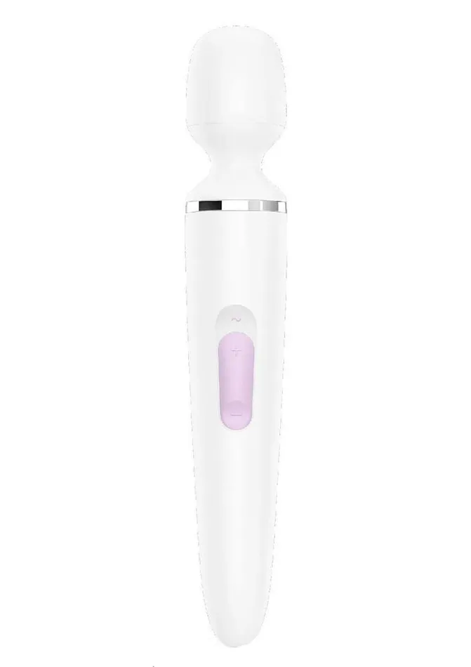 Satisfyer Vibrators Satisfyer WandEr Woman USB Rechargeable Silicone Massager 13in WhiteChrome